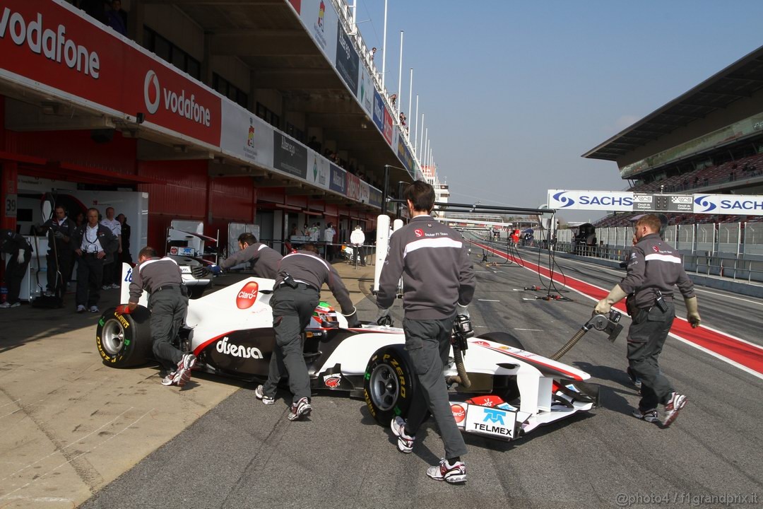 Barcelona Test Marzo 2011, 10.03.2011- Sergio Pérez (MEX), Sauber F1 Team C30 