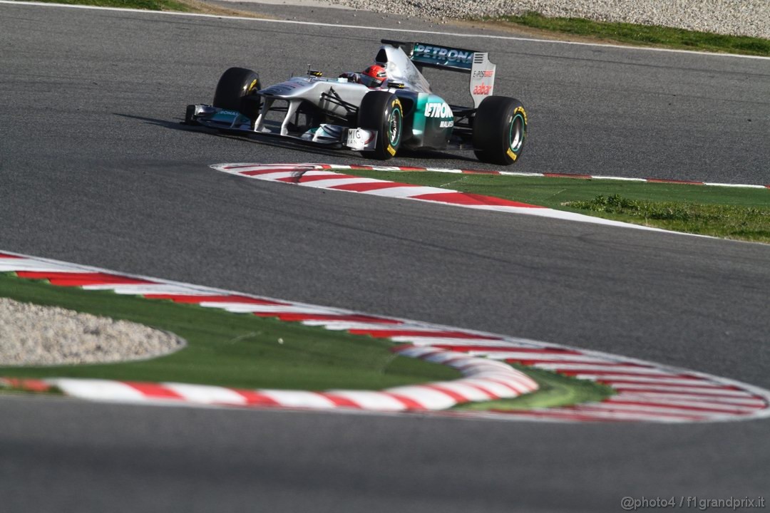 Barcelona Test Marzo 2011, 10.03.2011- Michael Schumacher (GER), Mercedes GP Petronas F1 Team, MGP W02 