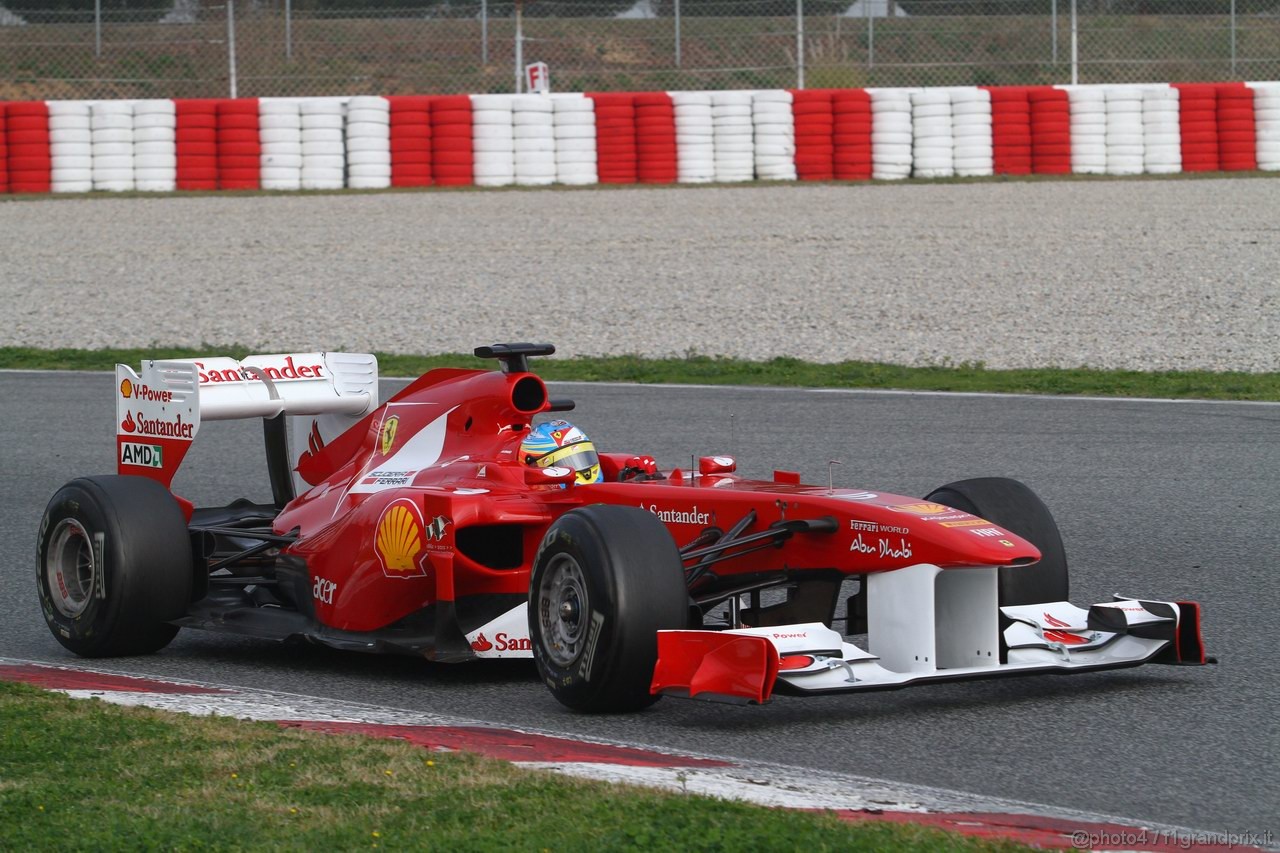 Barcelona Test Marzo 2011, 11.03.2011- Fernando Alonso (ESP), Ferrari, F-150 Italia 
