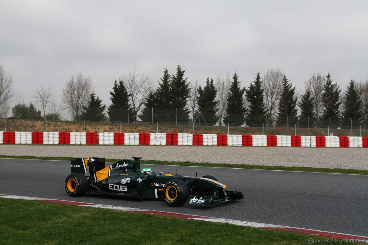 Barcelona Test Marzo 2011, 11.03.2011- Heikki Kovalainen (FIN), Team Lotus, TL11 
