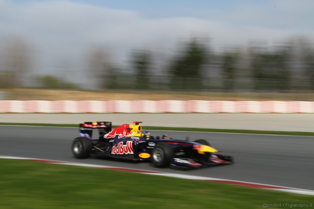 Barcelona Test Marzo 2011, 11.03.2011- Sebastian Vettel (GER), Red Bull Racing, RB7 