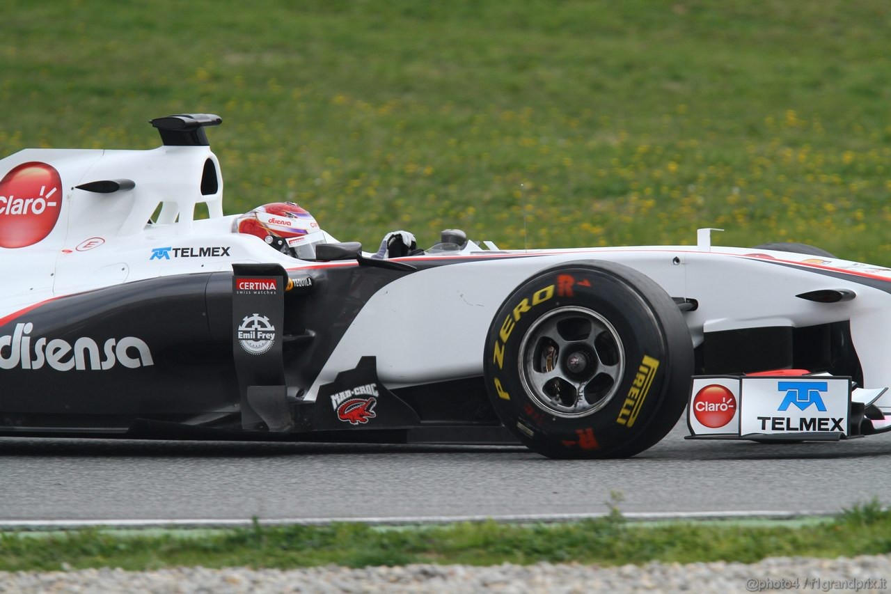 Barcelona Test Marzo 2011, 11.03.2011- Kamui Kobayashi (JAP), Sauber F1 Team C30 