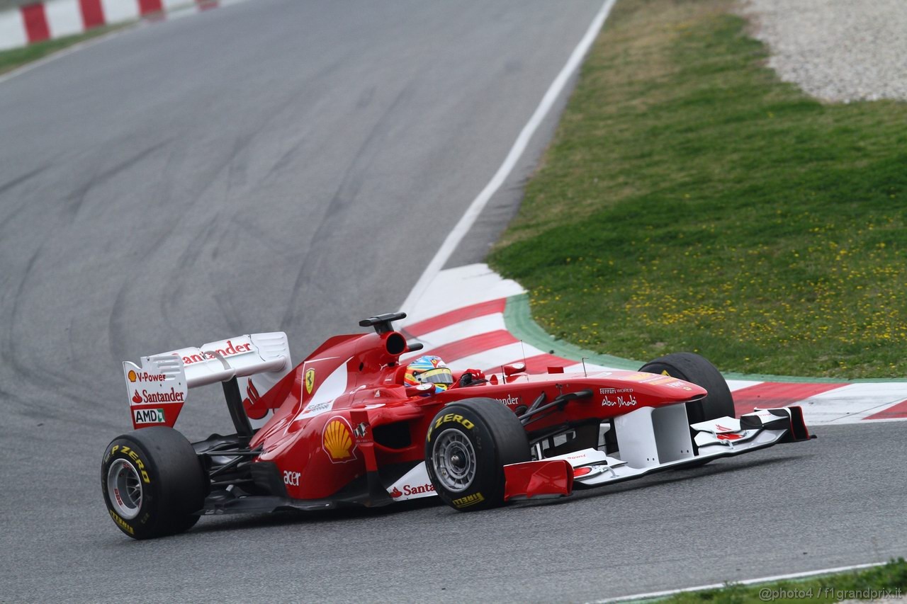 Barcelona Test Marzo 2011, 11.03.2011- Fernando Alonso (ESP), Ferrari, F-150 Italia 