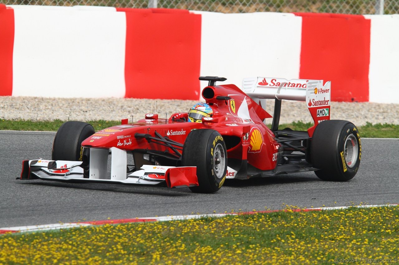 Barcelona Test Marzo 2011, 11.03.2011- Fernando Alonso (ESP), Ferrari, F-150 Italia 