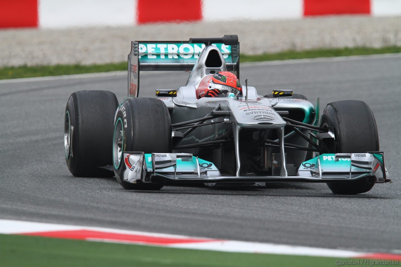 Barcelona Test Marzo 2011, 11.03.2011- Michael Schumacher (GER), Mercedes GP Petronas F1 Team, MGP W02 