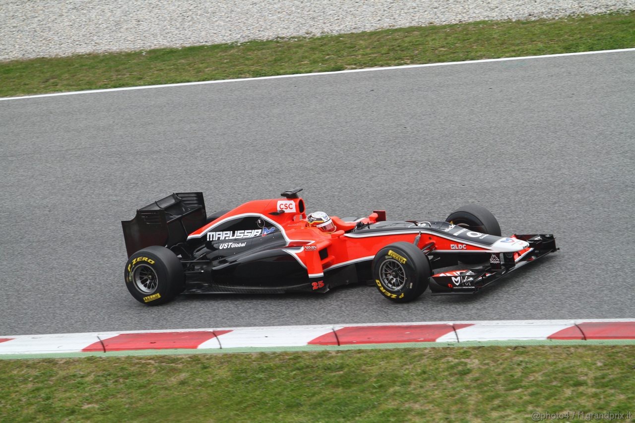 Barcelona Test Marzo 2011, 11.03.2011- Jerome D'Ambrosio (BEL), Marussia Virgin Racing VR-02 