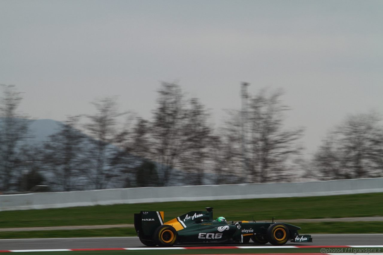 Barcelona Test Marzo 2011, 11.03.2011- Heikki Kovalainen (FIN), Team Lotus, TL11 