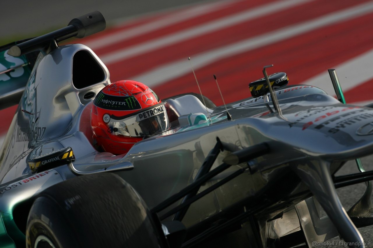 Barcelona Test Marzo 2011, 11.03.2011- Michael Schumacher (GER), Mercedes GP Petronas F1 Team, MGP W02 