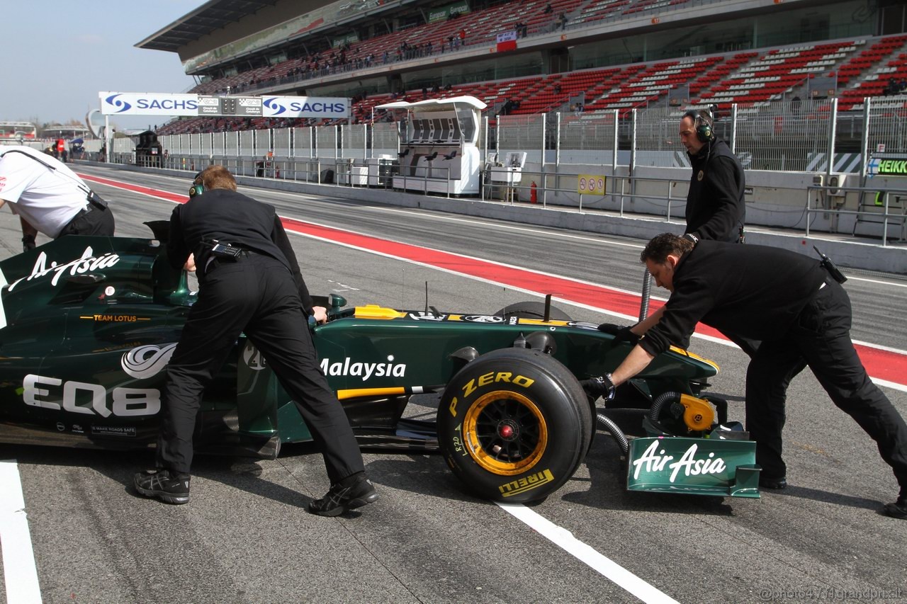 Barcelona Test Marzo 2011, 11.03.2011-Heikki Kovalainen (FIN), Team Lotus, TL11 