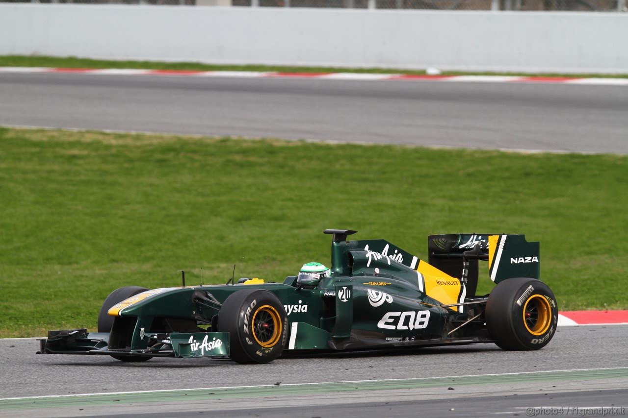 Barcelona Test Marzo 2011, 11.03.2011- Heikki Kovalainen (FIN), Team Lotus, TL11 