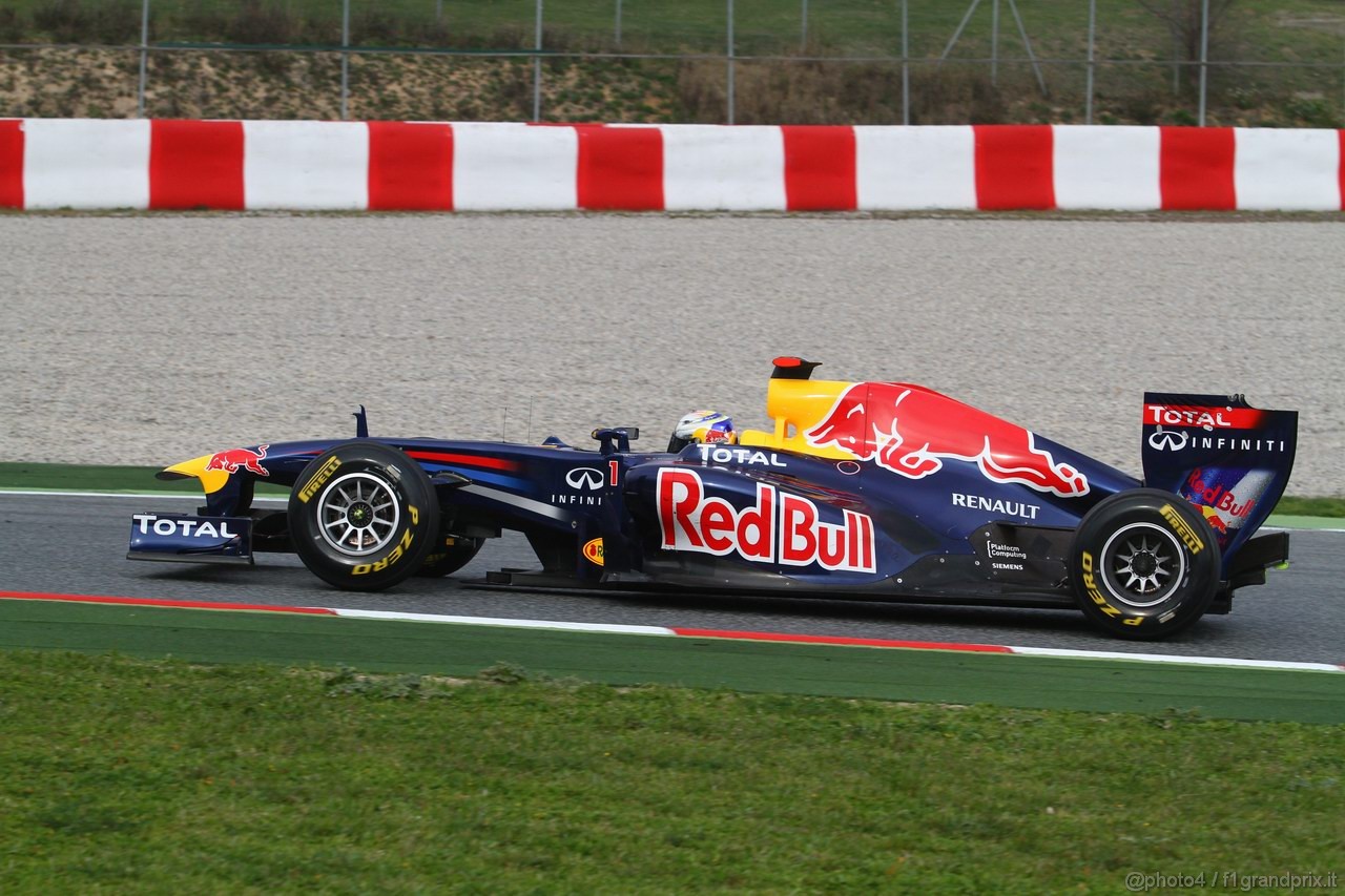 Barcelona Test Marzo 2011, 11.03.2011- Sebastian Vettel (GER), Red Bull Racing, RB7 