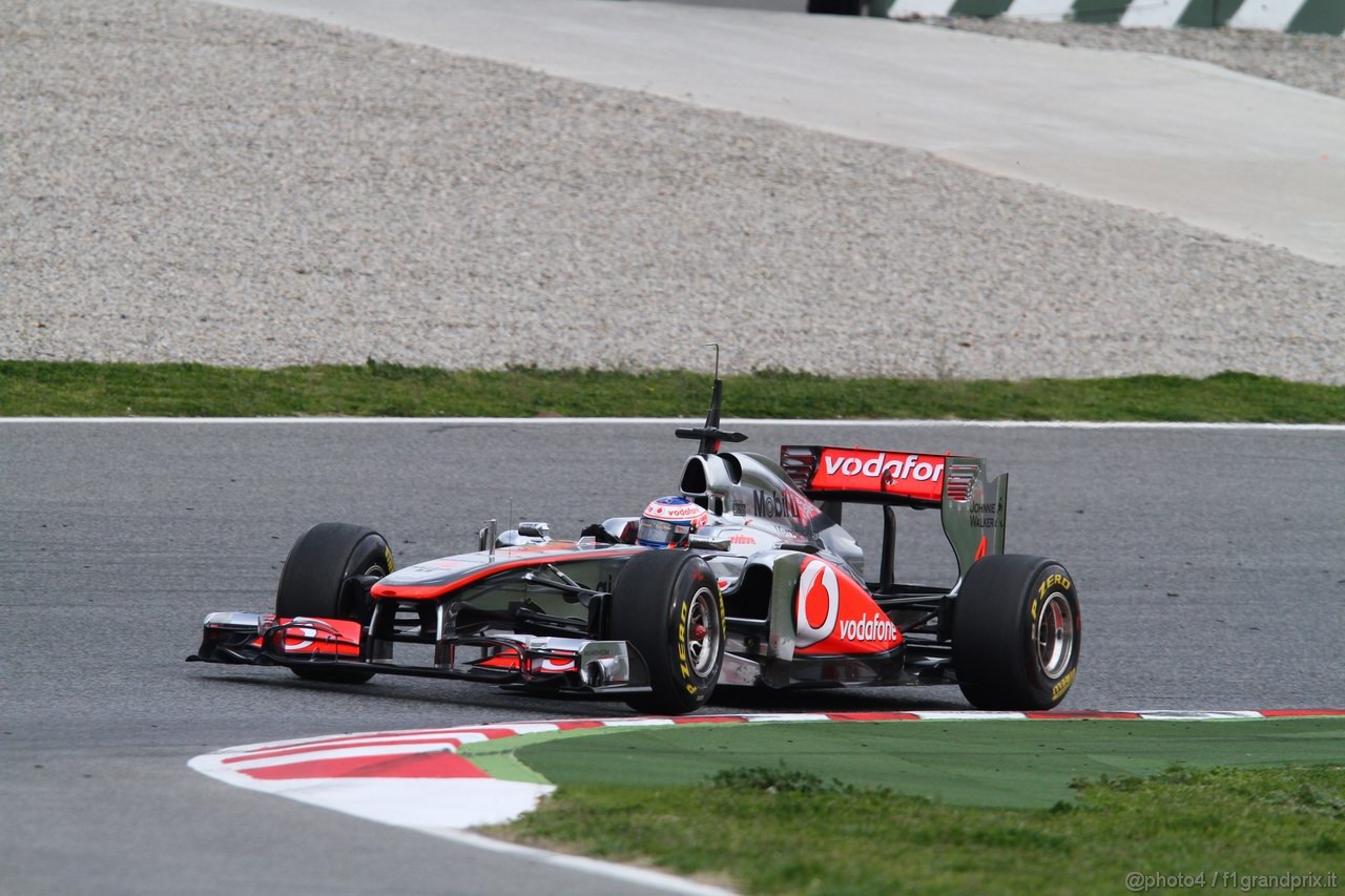 Barcelona Test Marzo 2011, 11.03.2011- Jenson Button (GBR), McLaren  Mercedes, MP4-26 