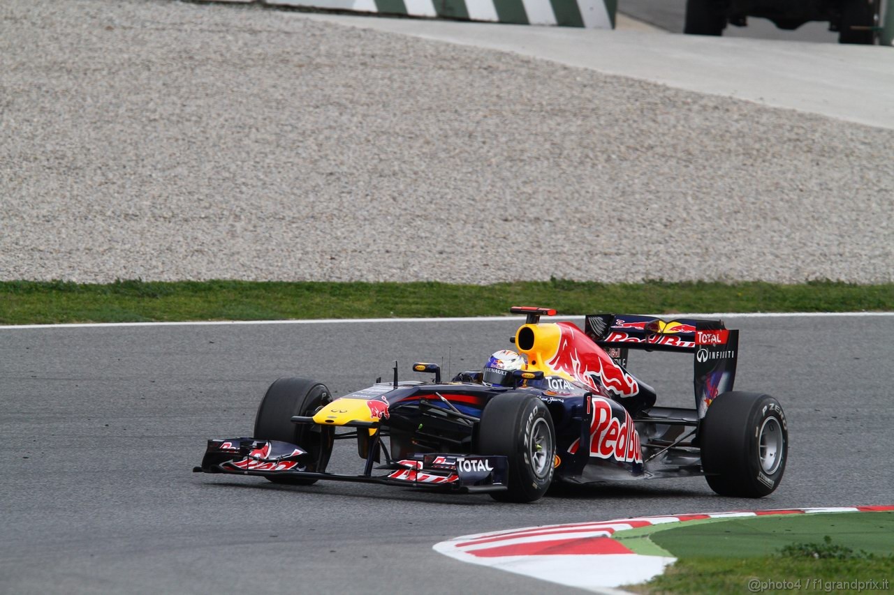 Barcelona Test Marzo 2011, 11.03.2011- Sebastian Vettel (GER), Red Bull Racing, RB7 