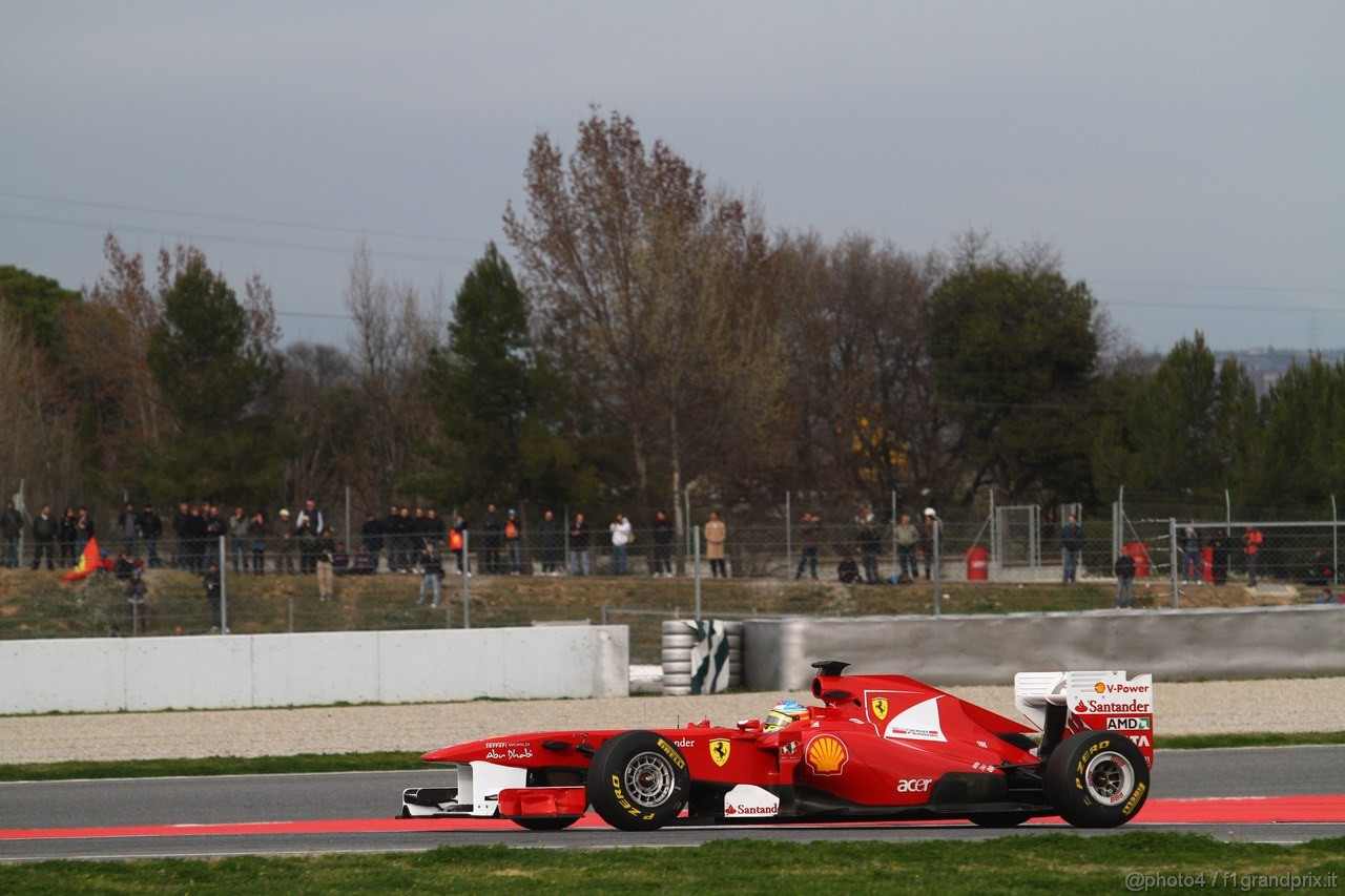 Barcelona Test Marzo 2011, 11.03.2011- Fernando Alonso (ESP), Ferrari, F-150 Italia 