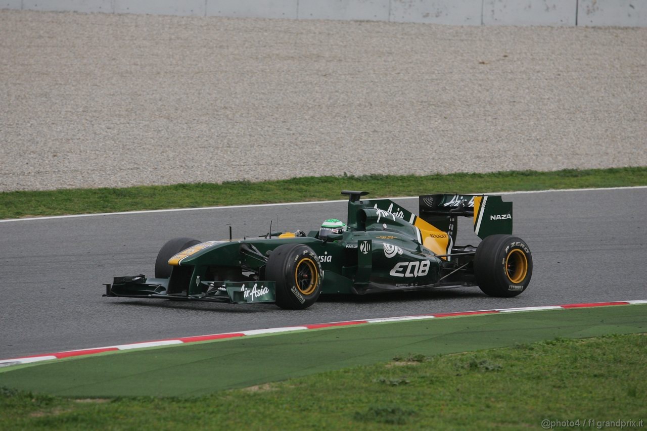 Barcelona Test Marzo 2011, 11.03.2011- Heikki Kovalainen (FIN), Team Lotus, TL11 