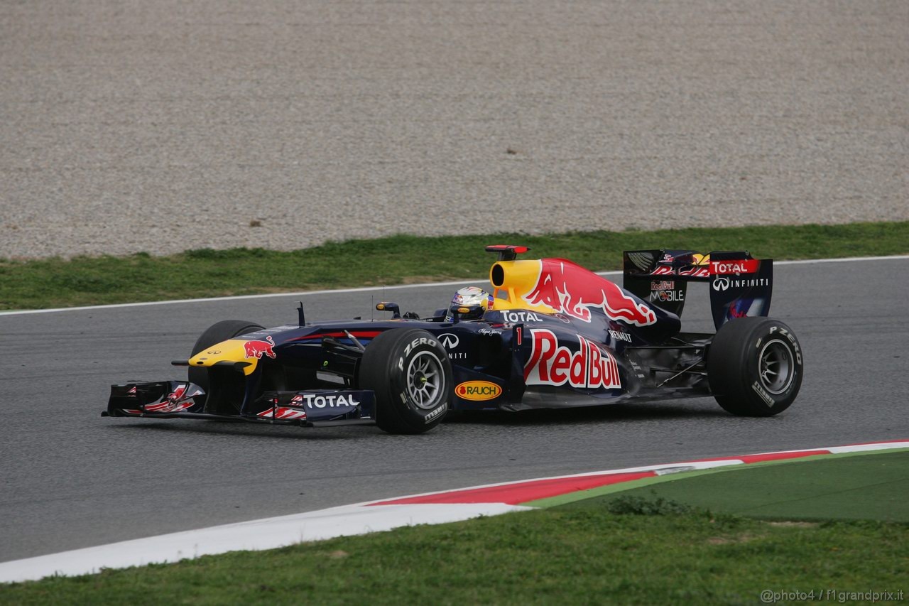Barcelona Test Marzo 2011, 11.03.2011- Sebastian Vettel (GER), Red Bull Racing, RB7 