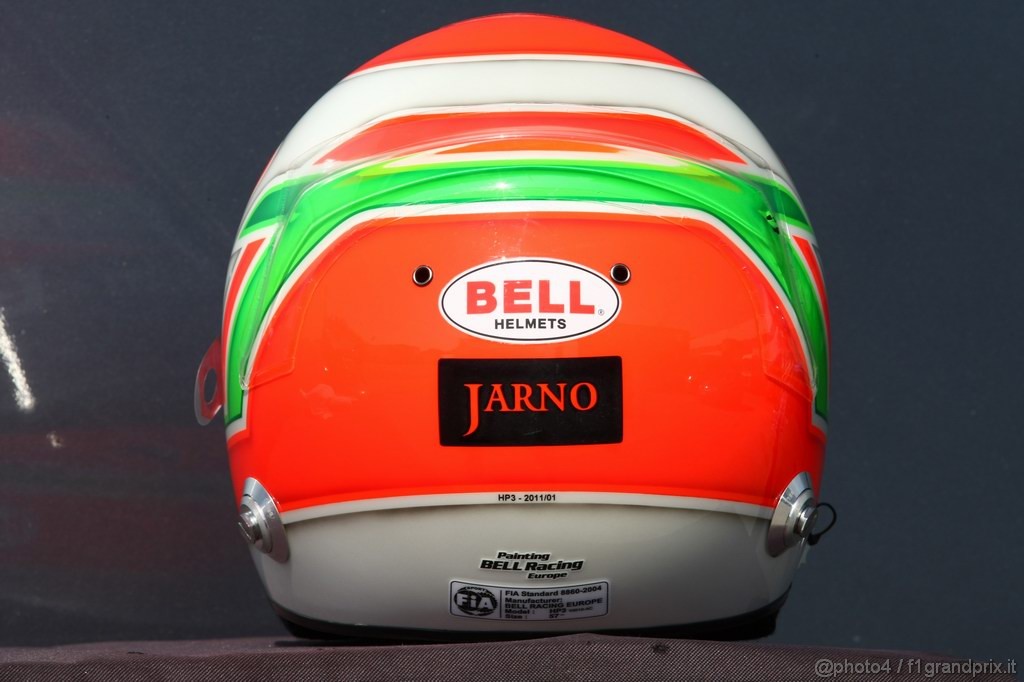Caschi Piloti 2011, 10/2/2011- Helmet, Jarno Trulli (ITA), Team Lotus, TL11 