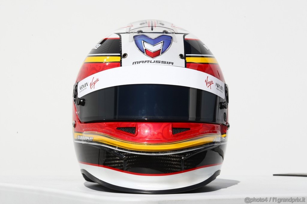 Caschi Piloti 2011, 10/2/2011- Helmet, Jerome d'Ambrosio (BEL), Marussia Virgin Racing VR-02 