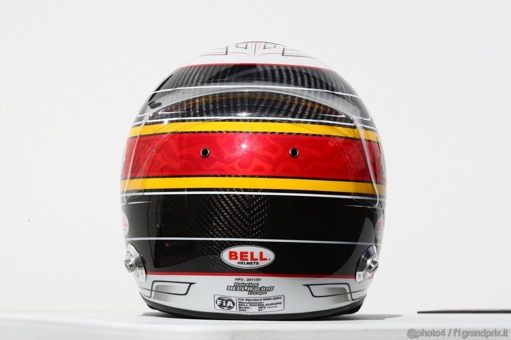Caschi Piloti 2011, 10/2/2011- Helmet, Jerome d'Ambrosio (BEL), Marussia Virgin Racing VR-02 