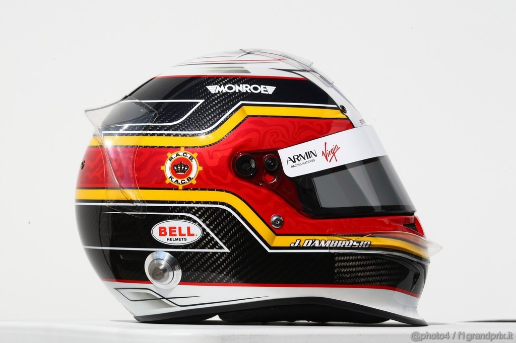 Caschi Piloti 2011, 10/2/2011- Helmet, Jerome d'Ambrosio (BEL), Marussia Virgin Racing VR-02 