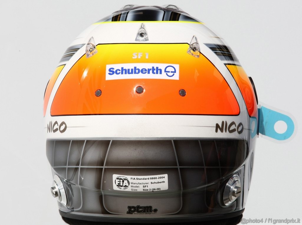 Caschi Piloti 2011, 10/2/2011- Helmet, Nico Hulkenberg (GER), Force India F1 Team, Test Driver 