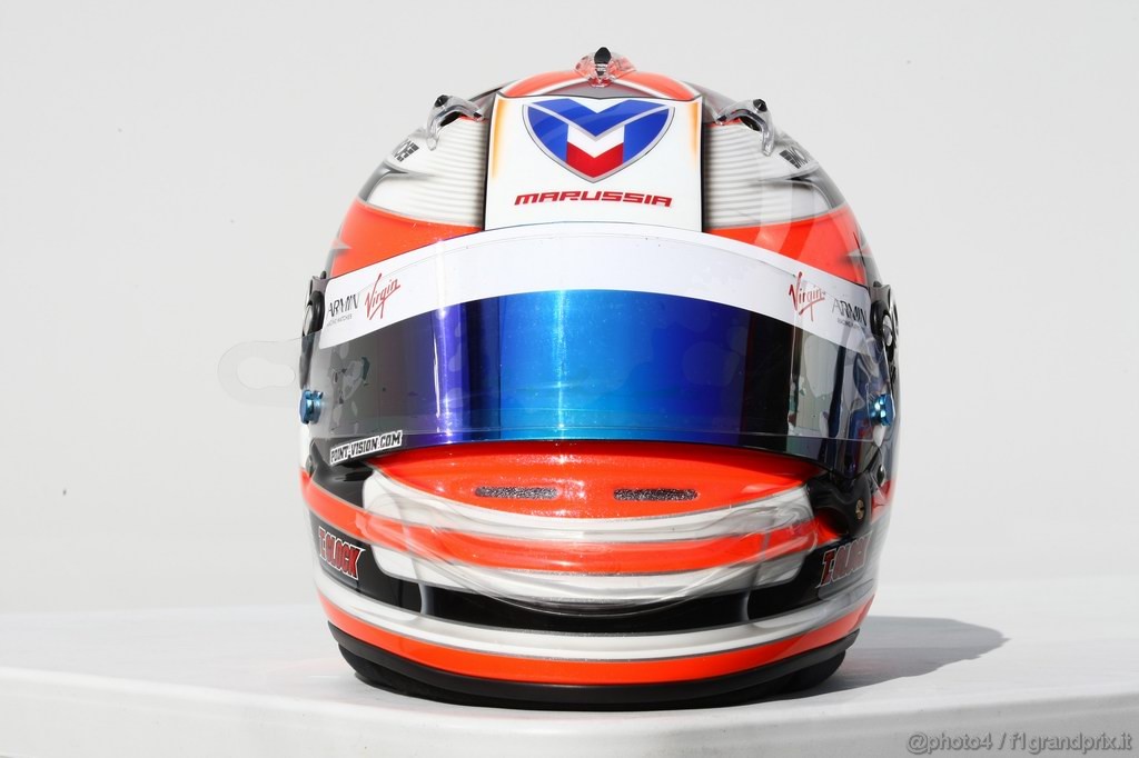 Caschi Piloti 2011, 10/2/2011- Timo Glock (GER), Marussia Virgin Racing VR-02 