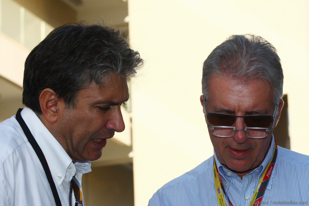 GP ABU DHABI, 13.11.2011- Pasquale Lattuneddu (ITA), FOM e Piero Ferrari (ITA), vice-president Ferrari