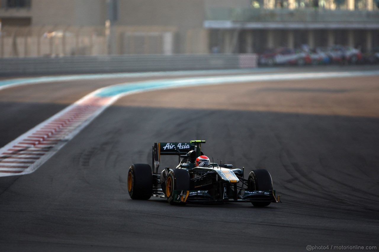GP ABU DHABI, 13.11.2011- Gara, Jarno Trulli (ITA), Team Lotus, TL11 
