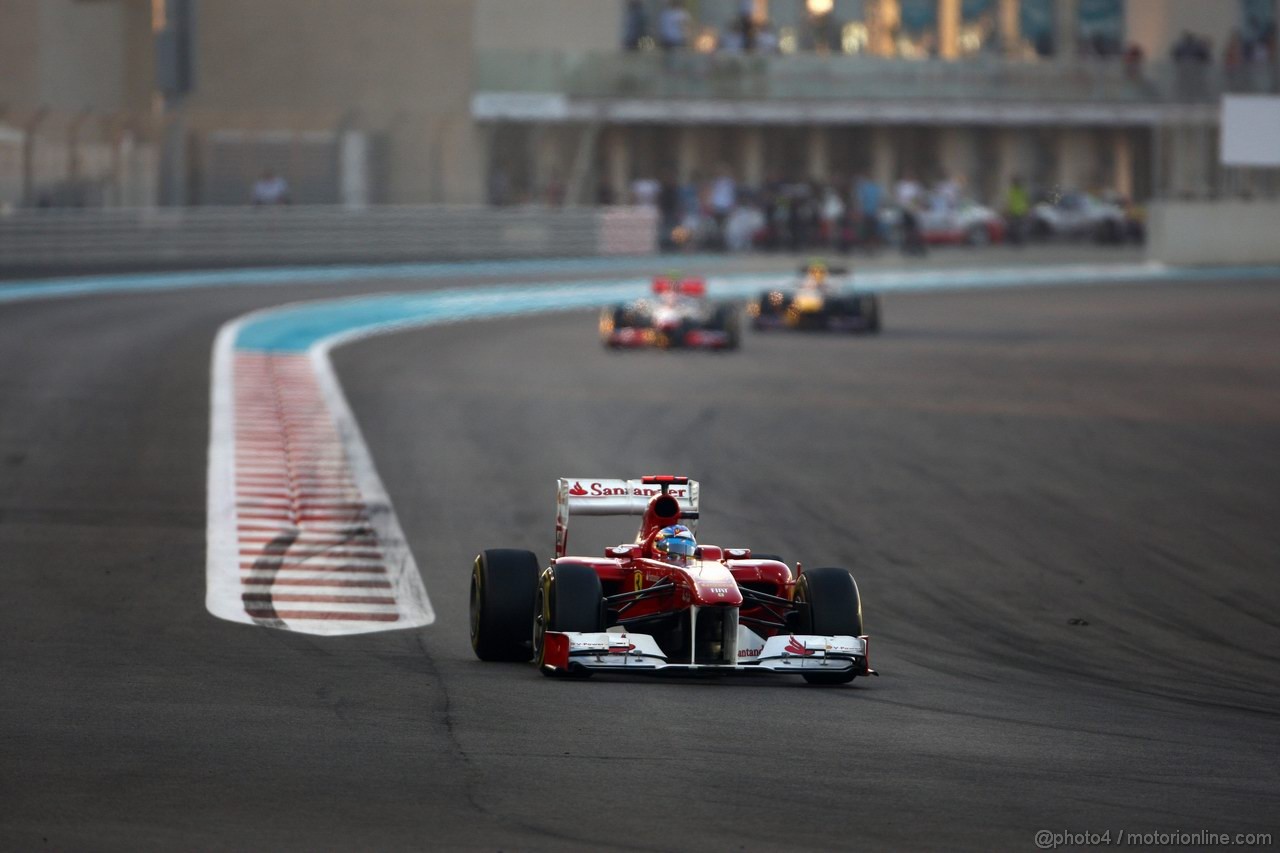 GP ABU DHABI, 13.11.2011- Gara, Fernando Alonso (ESP), Ferrari, F-150 Italia 