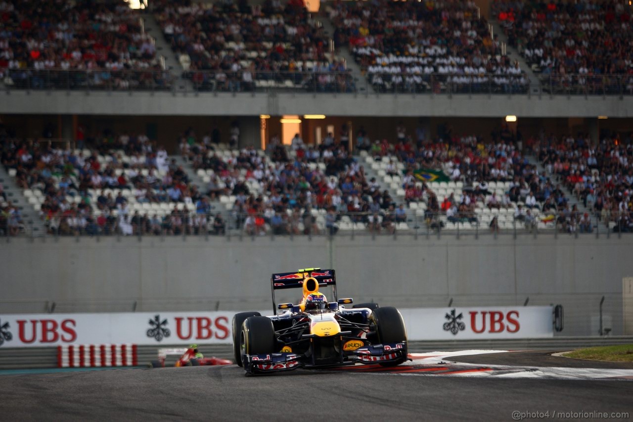 GP ABU DHABI, 13.11.2011- Gara, Mark Webber (AUS), Red Bull Racing, RB7 