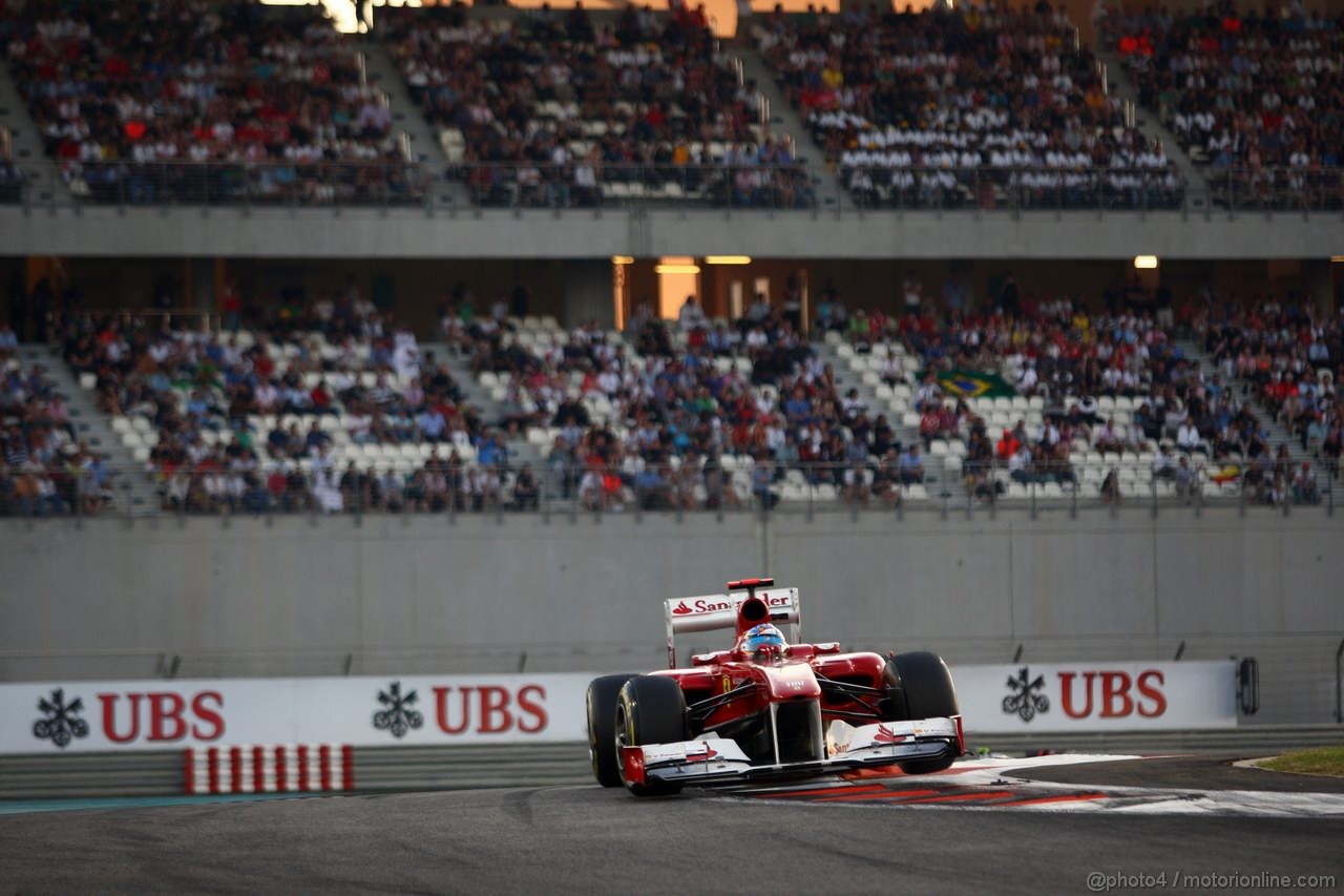 GP ABU DHABI, 13.11.2011- Gara, Fernando Alonso (ESP), Ferrari, F-150 Italia 
