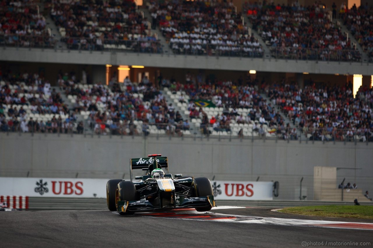 GP ABU DHABI, 13.11.2011- Gara, Heikki Kovalainen (FIN), Team Lotus, TL11