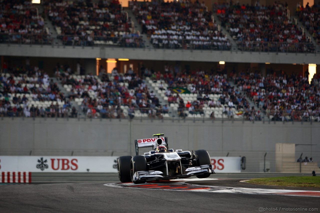 GP ABU DHABI, 13.11.2011- Gara, Pastor Maldonado (VEN), Williams FW33 
