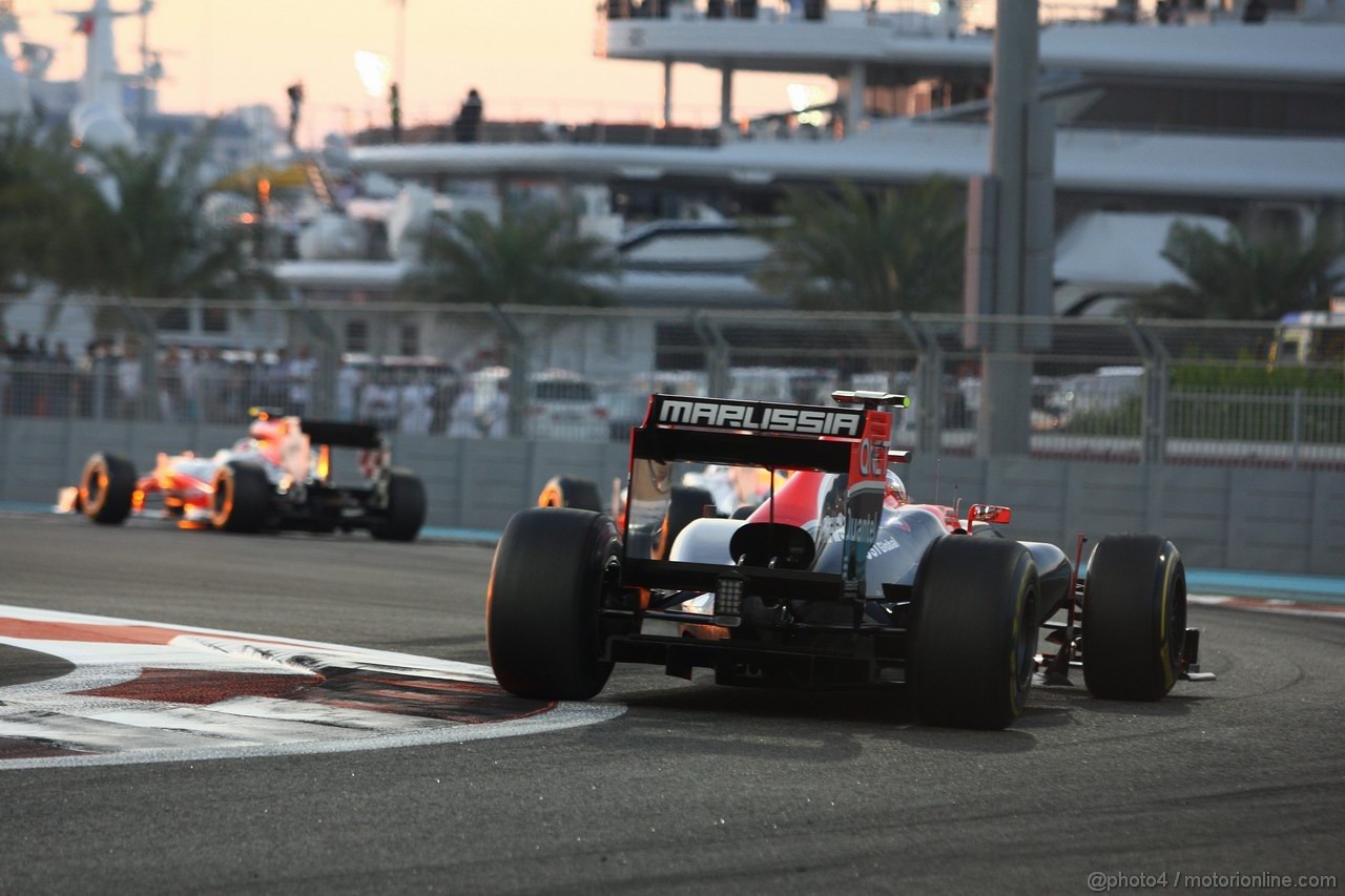 GP ABU DHABI, 13.11.2011- Gara, Jerome D'Ambrosio (BEL), Marussia Virgin Racing VR-02