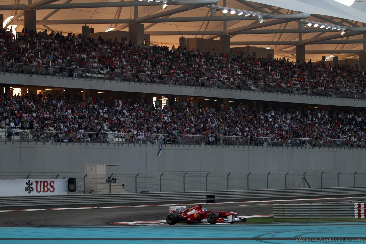 GP ABU DHABI, 13.11.2011- Gara, Fernando Alonso (ESP), Ferrari, F-150 Italia