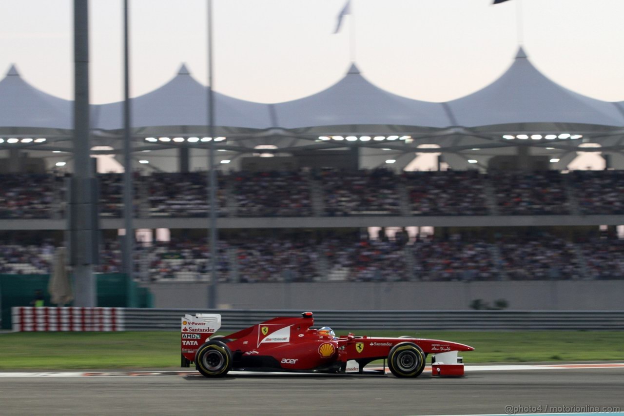 GP ABU DHABI, 13.11.2011- Gara, Fernando Alonso (ESP), Ferrari, F-150 Italia 