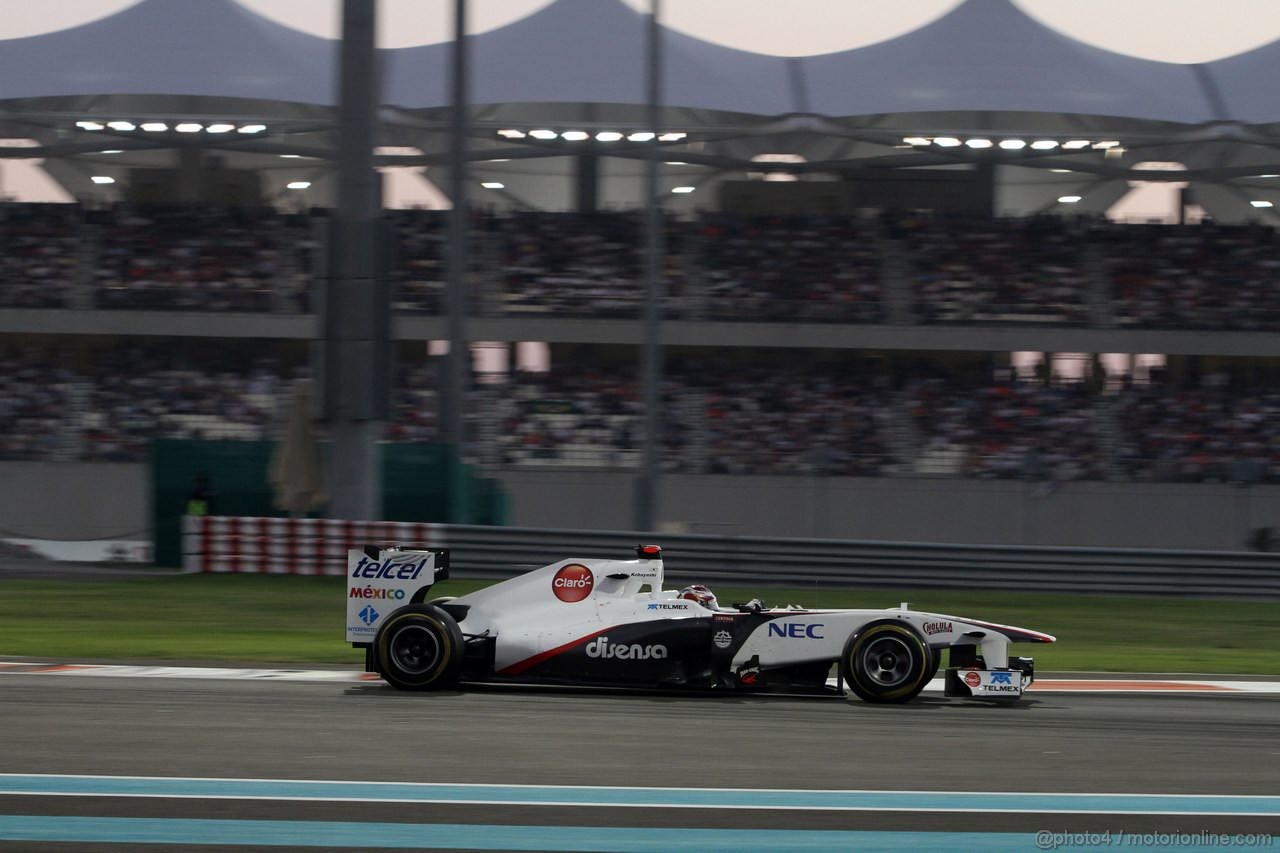 GP ABU DHABI, 13.11.2011- Gara, Kamui Kobayashi (JAP), Sauber F1 Team C30 