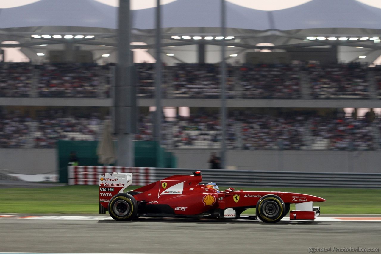 GP ABU DHABI, 13.11.2011- Gara, Fernando Alonso (ESP), Ferrari, F-150 Italia