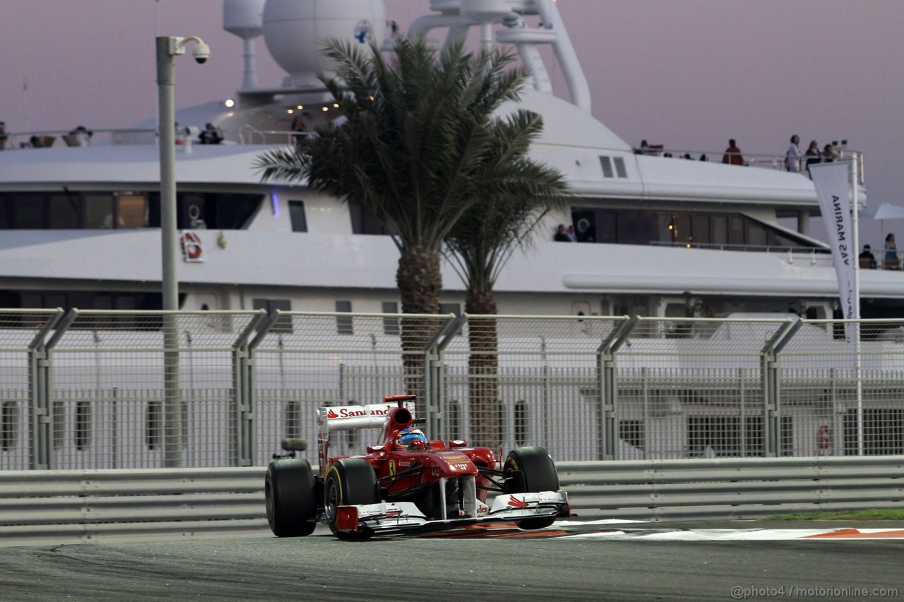 GP ABU DHABI, 13.11.2011- Gara, Fernando Alonso (ESP), Ferrari, F-150 Italia 