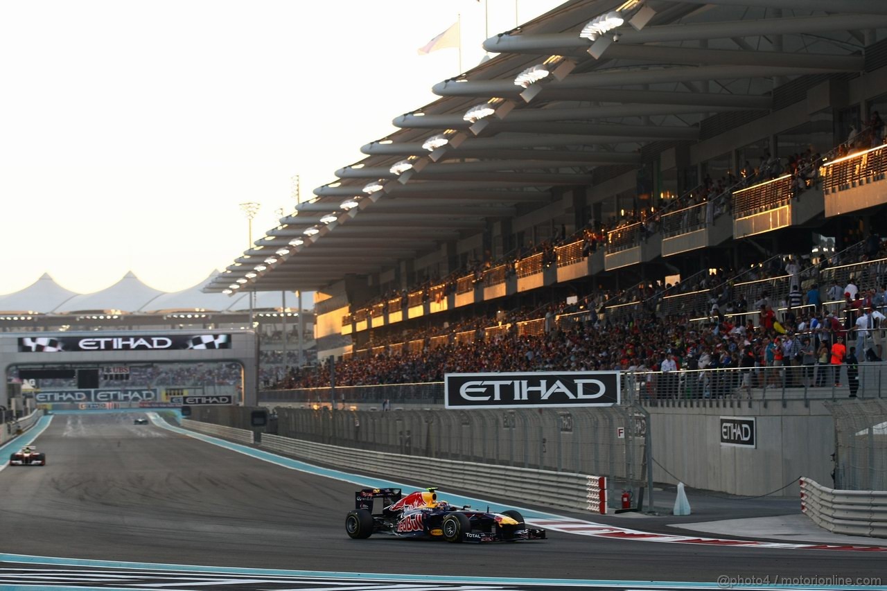 GP ABU DHABI, 13.11.2011- Gara, Mark Webber (AUS), Red Bull Racing, RB7