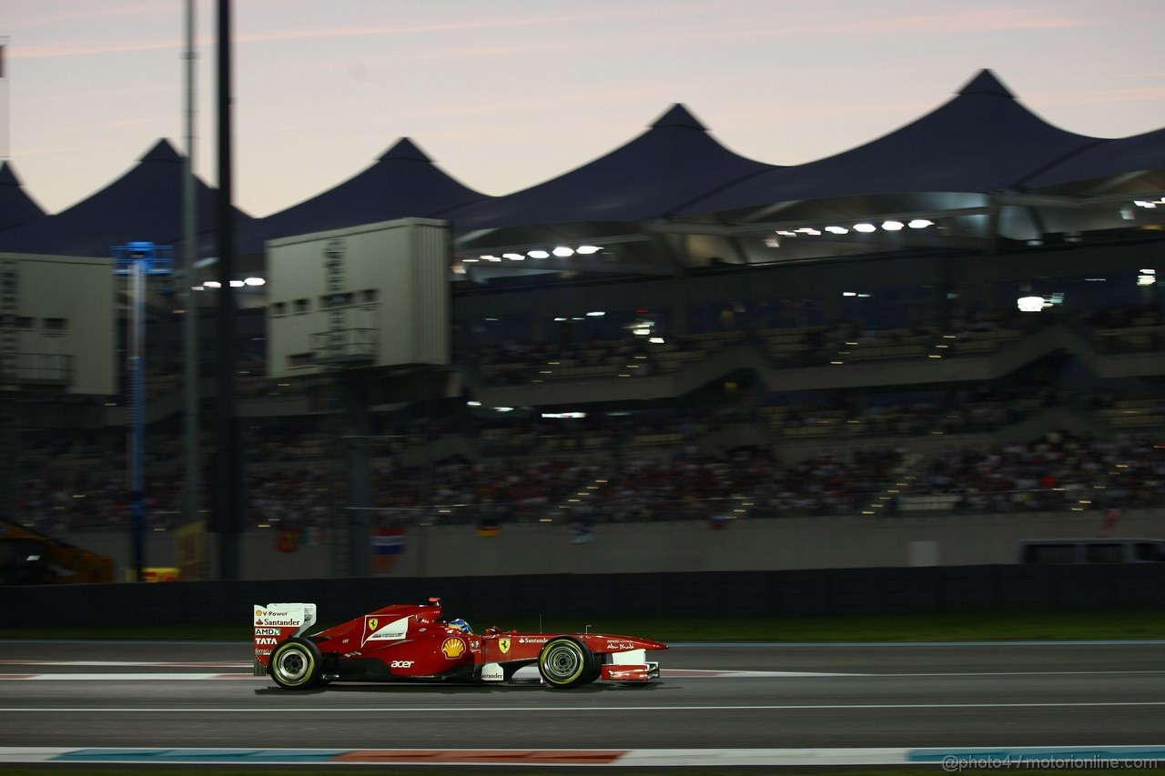 GP ABU DHABI, 13.11.2011- Gara, Fernando Alonso (ESP), Ferrari, F-150 Italia 
