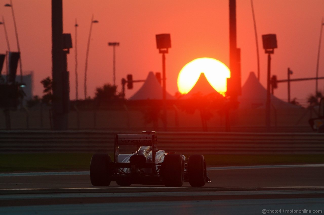 GP ABU DHABI, 13.11.2011- Gara, Pastor Maldonado (VEN), Williams FW33 