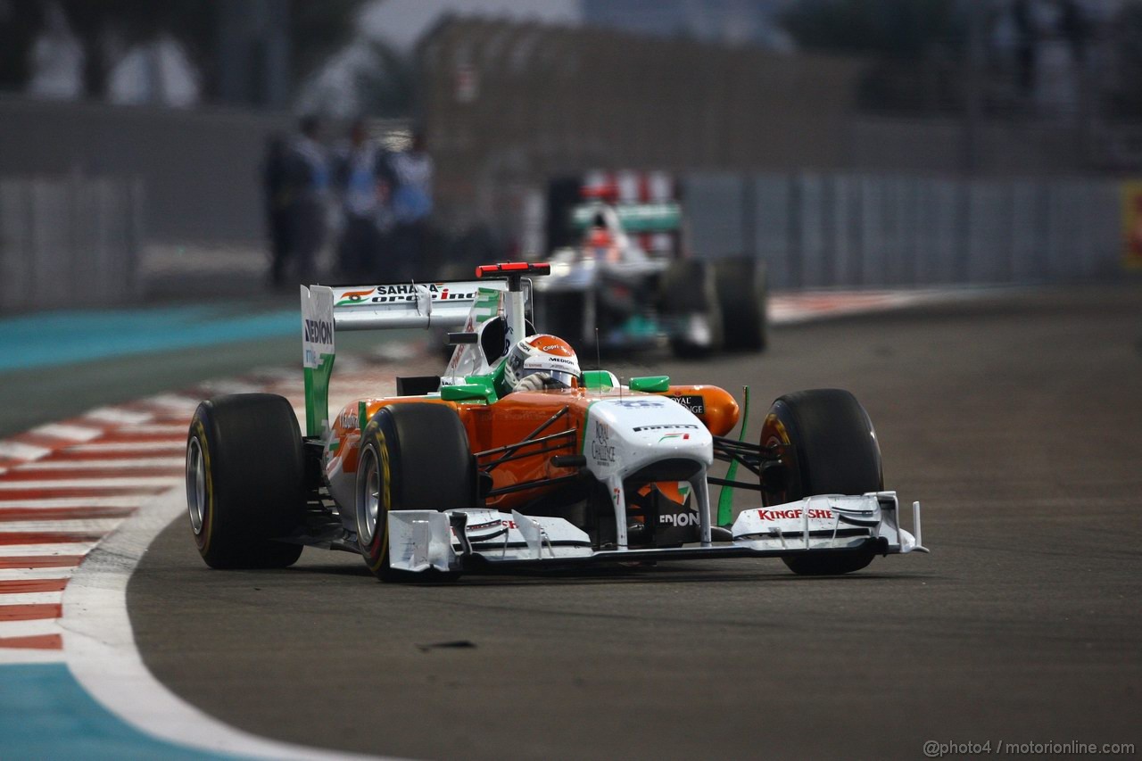 GP ABU DHABI, 13.11.2011- Gara, Adrian Sutil (GER), Force India F1 Team, VJM04 