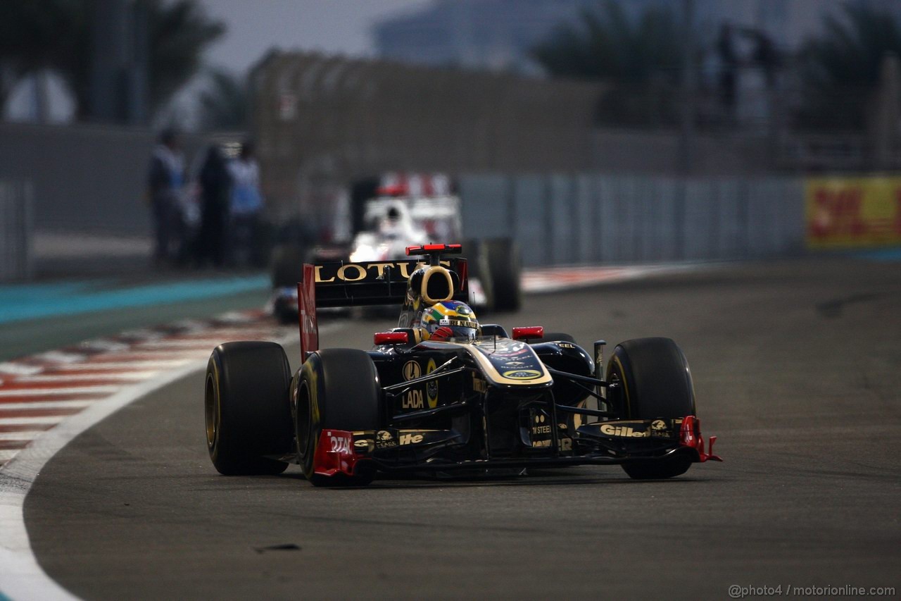 GP ABU DHABI, 13.11.2011- Gara, Bruno Senna (BRA), Lotus Renault GP R31 