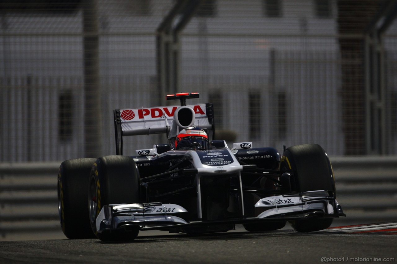 GP ABU DHABI, 13.11.2011- Gara, Rubens Barrichello (BRA), Williams FW33 