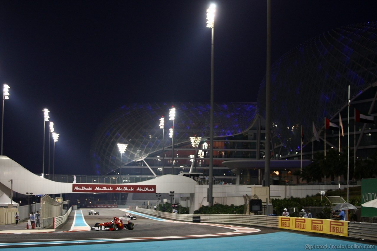 GP ABU DHABI, 13.11.2011- Gara, Fernando Alonso (ESP), Ferrari, F-150 Italia 