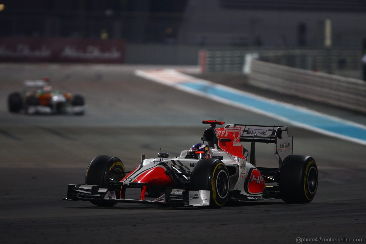 GP ABU DHABI, 13.11.2011- Gara, Daniel Ricciardo (AUS), HRT Formula One Team