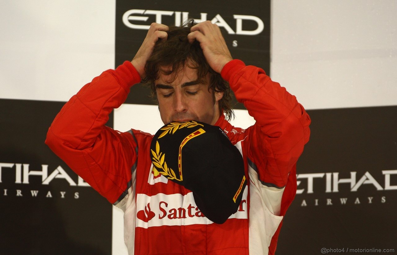 GP ABU DHABI, 13.11.2011- Gara, Fernando Alonso (ESP), Ferrari, F-150 Italia secondo