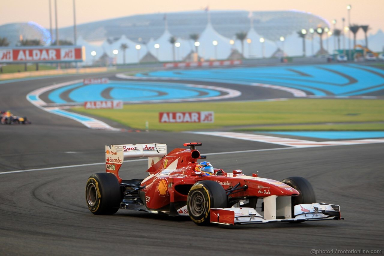 GP ABU DHABI, 13.11.2011- Gara, Fernando Alonso (ESP), Ferrari, F-150 Italia 