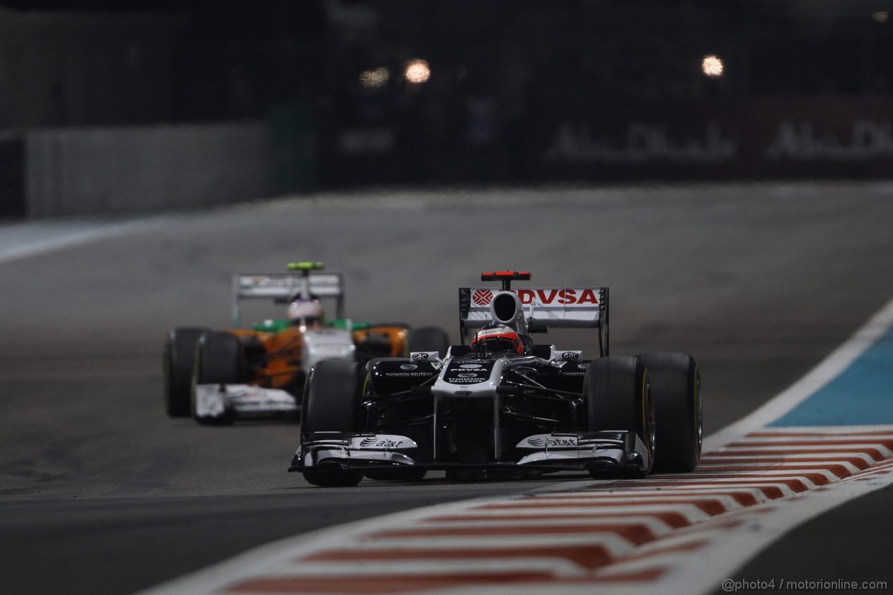 GP ABU DHABI, 13.11.2011- Gara, Rubens Barrichello (BRA), Williams FW33 